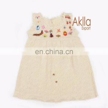 Beautiful Peruvian Cotton Woven Girls Dresses With Detailed Embroidery photo-5