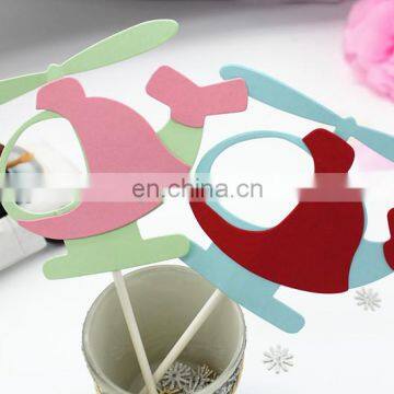 Hot Sale Airplane Cake Topper Helicopter Paper Cake Topper