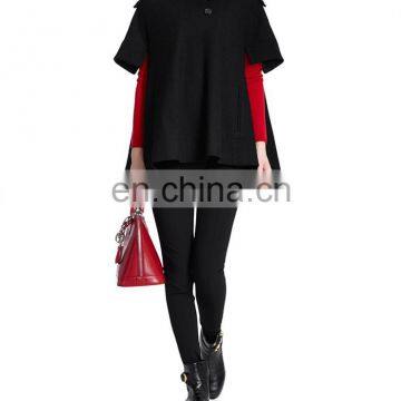 Womens Wool Poncho Cashmere Jacket Winter Cloak Coat photo-6