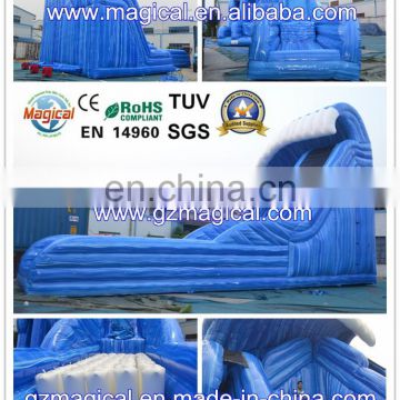 Inflatable Monster Wave Slide With Pool / Inflatable Water Slide