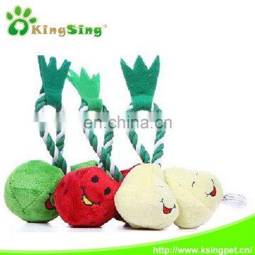 double beans/strawberries/pears stringing pet toy