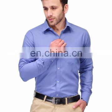 Cotton Blend Plain Shirt