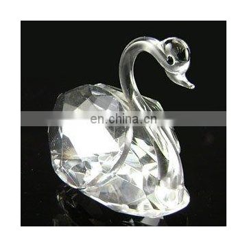 24% Large Lead Crystal Swan