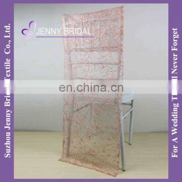 C439A Lace and Embroidered Strips 3d Flower Lace Embroidered Fabric Striped Wedding Chair Covers photo-5