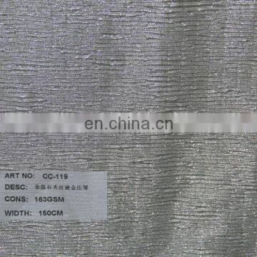 2014 new CC-119 100%polyester shine foil curshed fabric