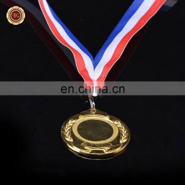 Wr New Design Quality 24k Gold Foil medal Wholesale Metal Custom Medal with Free Ribbon for Awards Ceremony