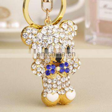 HOT SALE SHINING GIFT GIRL DIAMOND BEAR SHAPE KEY CHAIN CRYSTAL