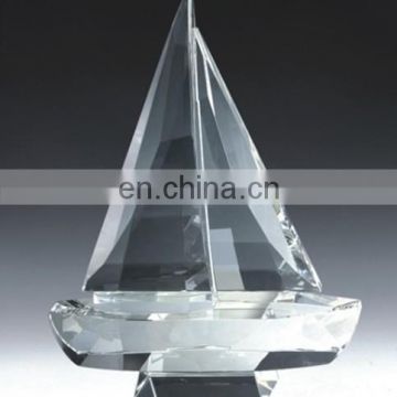 2014 Newest crystal boat trophy- -NO.1 Crystal Trophy Factory