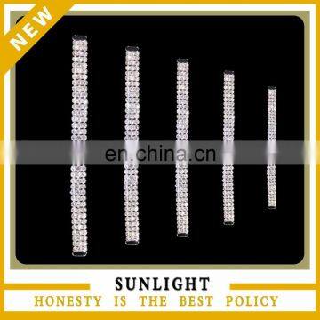 close three rows crystal rhinestone bikini connectors