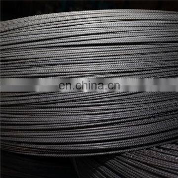 high carbon high tensile 1670MPA 1770 MPa 1860 MPa 4.8mm 7.0mm spiral rib pc steel wire