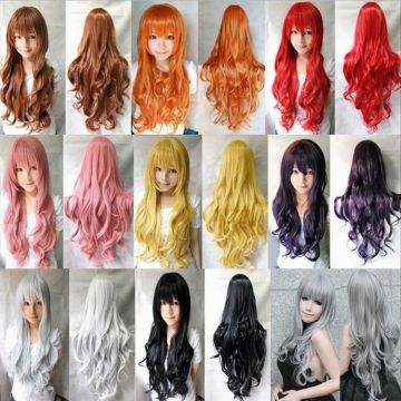 Cheap cosplay wig anime multi colors in stock