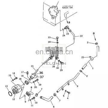 Hydraulic Pilot Pump 705-21-31020 Work Equipment Main Pump WA450 Loader Gear Single Pump