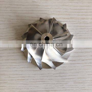 CT27 57.04/76.13mm 6+6blades  Turbo milling/aluminum 2618/billet  compressor wheel