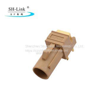 Fakra I Male Thru Hole 4 PCB Solder Right Angle Connector SHM.900.0002-1.I