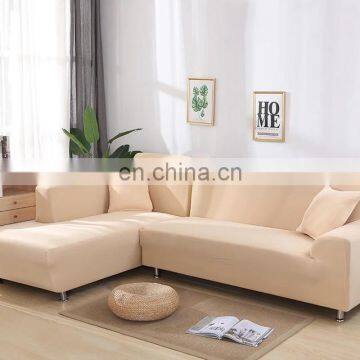 Wholesale Solid Plain L Shaped Stretch Elastic Sofa Covers Chaise Protective Sofa Arm Cover