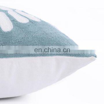 Turquoise Mandala Accent Pure Cotton Sunflower Decor Floral Pattern Embroidered Decorative Cushion Cover photo-5