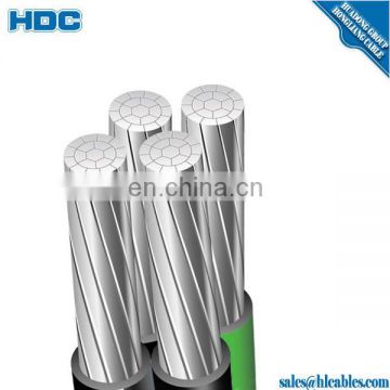 IEC 60287 Standard Aerial bundle conductor ABC cable 3x95+50mm2 Black XLPE insulation Aluminum conductor