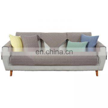 Wholesale Custom 100% Cotton Simple Style Fabrics Striped Non-slip Sofa Cover photo-3