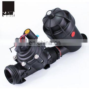 filter with watering flow control irrigation solenoid plastic valve 201BM 2 inch DN50 PE63 AC DC Latchig