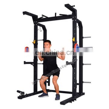 High quality Hot sale commercial fitness equipment gym use machine YW-1716B Half  Power Rack