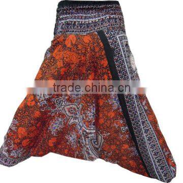 Brown Wide Leg Thai Harem Alibaba Gypsy Hippy Boho Cotton Fisher Man Wrap Yoga Butter Fly Pant Trouser Free Shipping