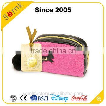 Rabbit Shape Rose Red Plush Ladies Fashion Travel Cosmetic Bag Quality Choice photo-2