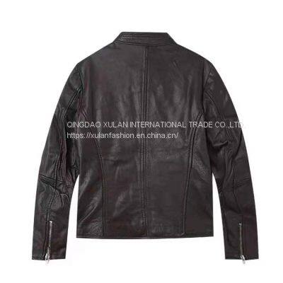 2021 New Fashion Classic Men's Washed Genuine Sheepskin Leather Jacket photo-5