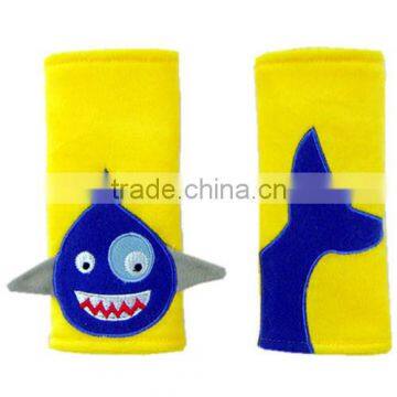 Shark plush seat belt cover pad