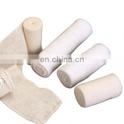 Wholesale 55% pure cotton 45% spandex natural (bleached) plain elastic bandage