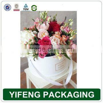 Custom Color White Black Flower Boxes With Handle Packaging photo-2