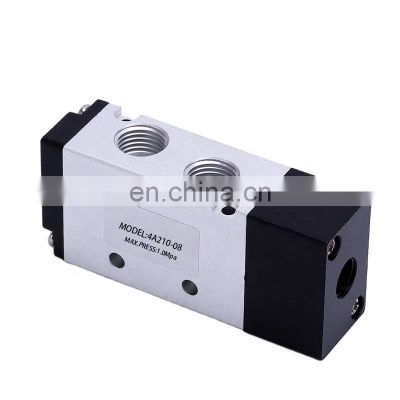 High Quality 4A210-08 AC220V/110V/380V Pneumatic Single Air Control 5/ 2 Way DC24V Air Control Solenoid Valve