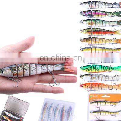 13.7cm 27g High Quality New Design 8 Sections 12 Colors Loach Multi Jointed Minnow Lure