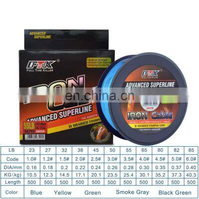 Top Sales 8 Strands 500m Long Strong PE Fishing Line 5 Colors Polyethylene Fishing Line photo-2