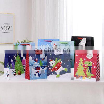 Custom Printed Mini Christmas Shopping Bag Kraft Gift Paper Bag No Minimum Small photo-3