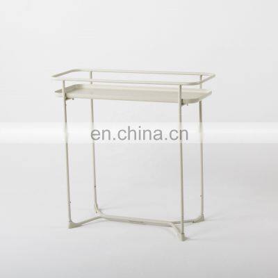 Loft Metal Shelf Stand Modern Flower Shelf Side Storage Table Flowerpot for Home Decor photo-3