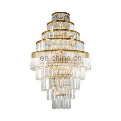 Luxury Style Indoor Decoration Home Villa Hotel Metal Crystal LED Chandelier Light