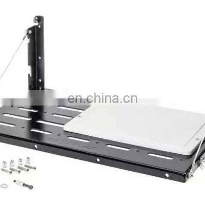 Black Rear Trunk Door Mounting Tray Foldable Back Shelf Stand Fit for Jeep Wrangler JK 2007-2017 photo-2