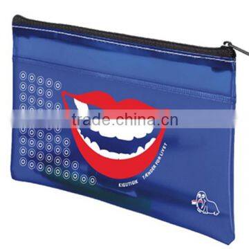 Best selling plastic Pvc Zipper Stationery Pen Bag