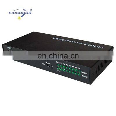 10/100M 7 ethernet ports fiber optic media converters single mode SC 20km 1310nm