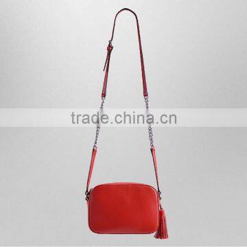 2016 New Design Ladies Leather Chain Bag With Tassel Leather Cross Body Bag Women Leather Camera Bag photo-3