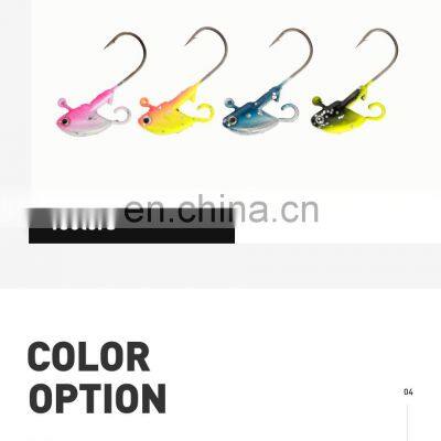 JOHNCOO Lead Head Hooks 3.5G 6G Fish Head Deep Sea Fishing Painted Jig Heads Fishing Hook photo-5