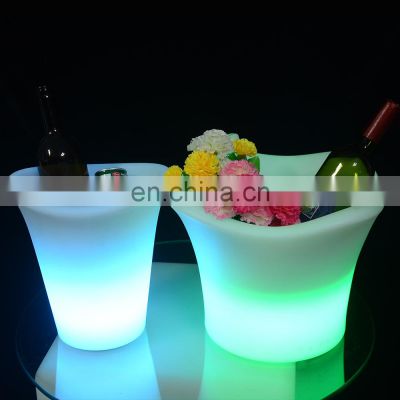 Waterproof with Colors Changing Glowing Plastic led ice buckets Rgb Color Change Battery Control Square Led Illuminated