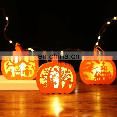 Affordable Kids Hanging Pumpkin Wooden Tree 2022 Outside Night Halloween LED Light