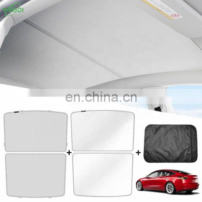 2022 Upgrage Car Sunshade for Tesla  Model Y Top Glass Roof Sunshade Tesla  Accessories Customized Sunroof for 2022 Model Y