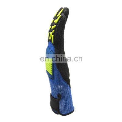 Construction Oilfield Cut Level 5 Lined Working Gloves Mechanical TPR Impact Resistant Safety Gloves photo-4