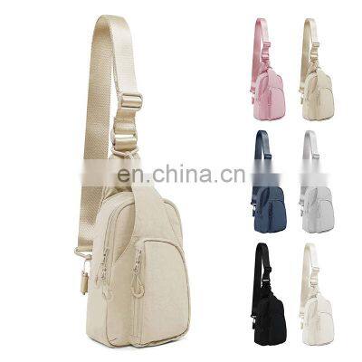 Wholesale Fashion Outdoor Running Chest Bags Waterproof Lightweight Nylon Waist Bag Custom Sports Crossbody Belt Bag Unisex photo-3