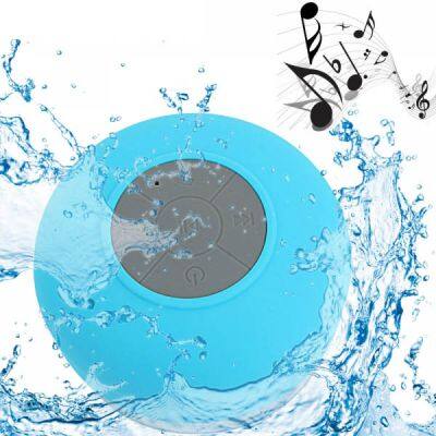 Waterproof OEM wholesale wireless blue tooth speakers with suction cup table outdoor audio mini portable shower speaker