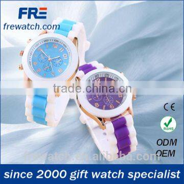 2015 Popular Contrast Color Silicone Watch for Young photo-2