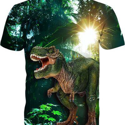 3D Graphic Colorful T-Shirts Short Sleeve Tee cartoon tshirts Crew Neck Print custom tshirt