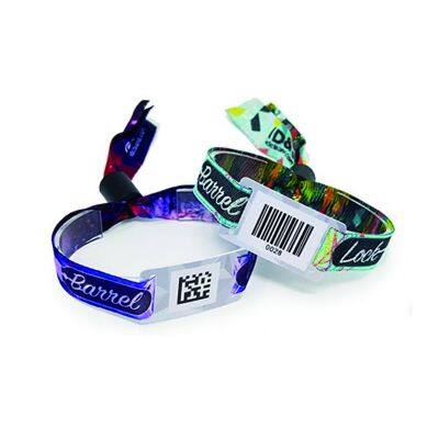 Concert Event NFC QR Code Wristbands Custom Sublimation Printed Fabric Cloth Wristband